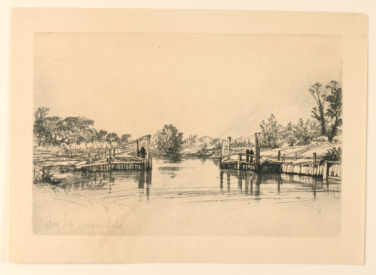 Egham Schleuse von Francis Seymour Haden