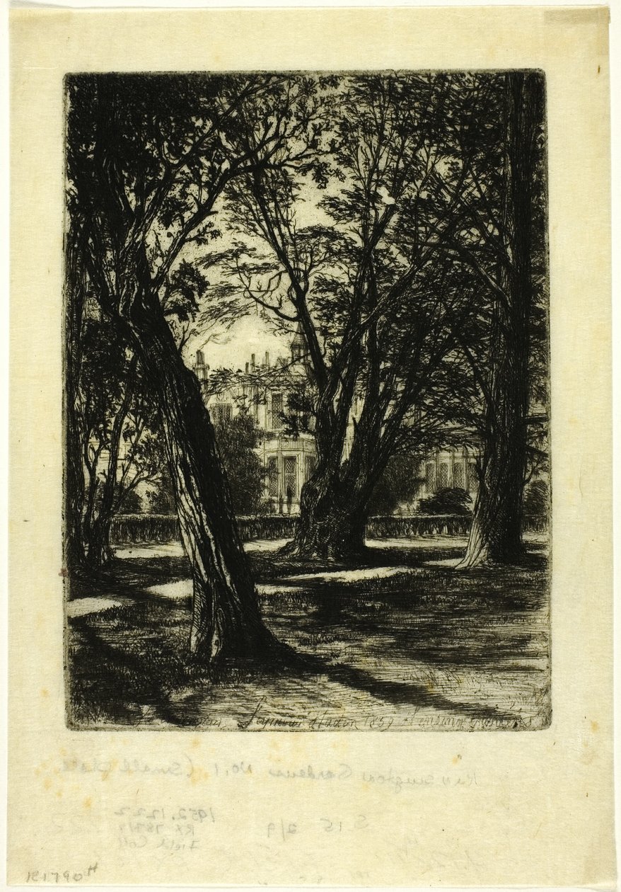 Kensington Gardens, Nr. I (kleine Platte) von Francis Seymour Haden