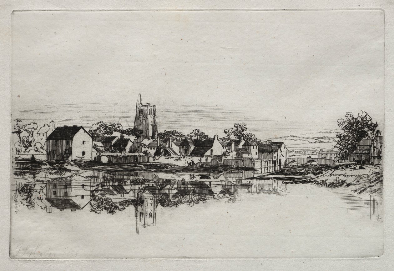 Stadt Kidwelly, 1859 von Francis Seymour Haden