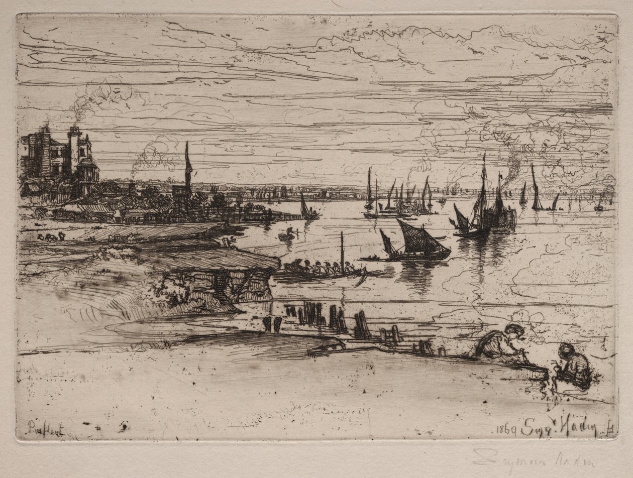 Das Gasthaus, Purfleet, 1869 von Francis Seymour Haden