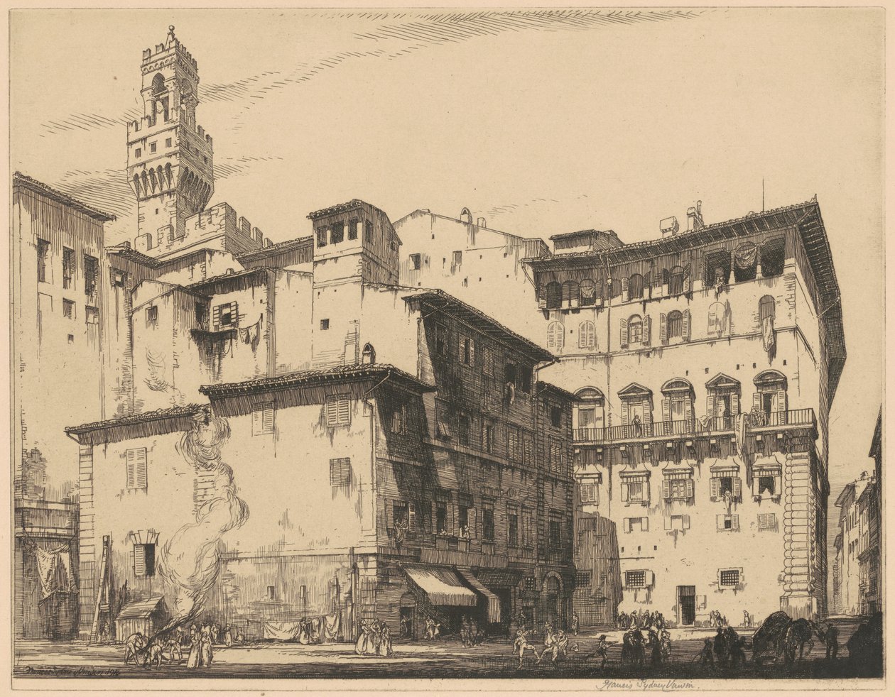 Das Municipio, Florenz von Francis Sydney Unwin