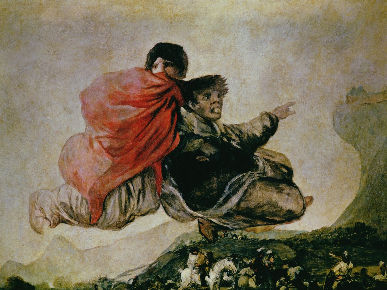 Fantastische Vision (Asmodeus) 1821-23 (Detail) von Francisco de Goya