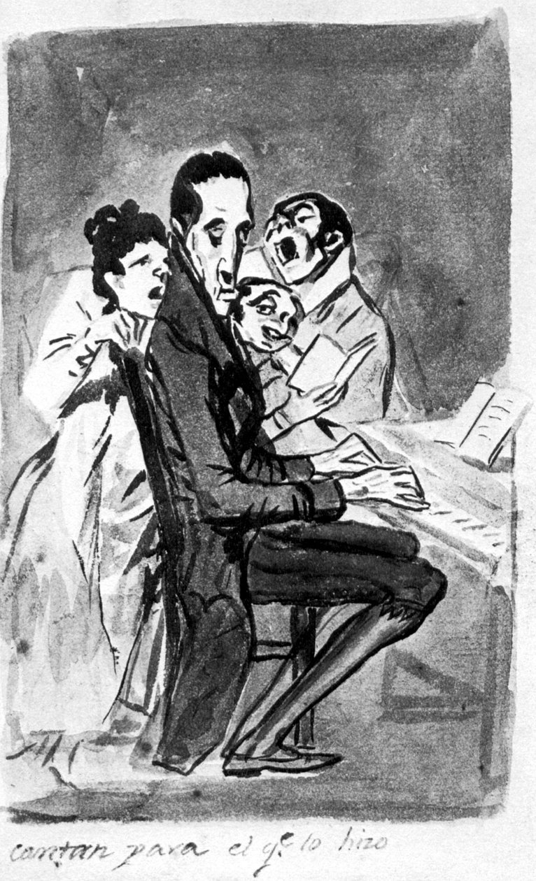 Sie singen für den Komponisten von Francisco de Goya