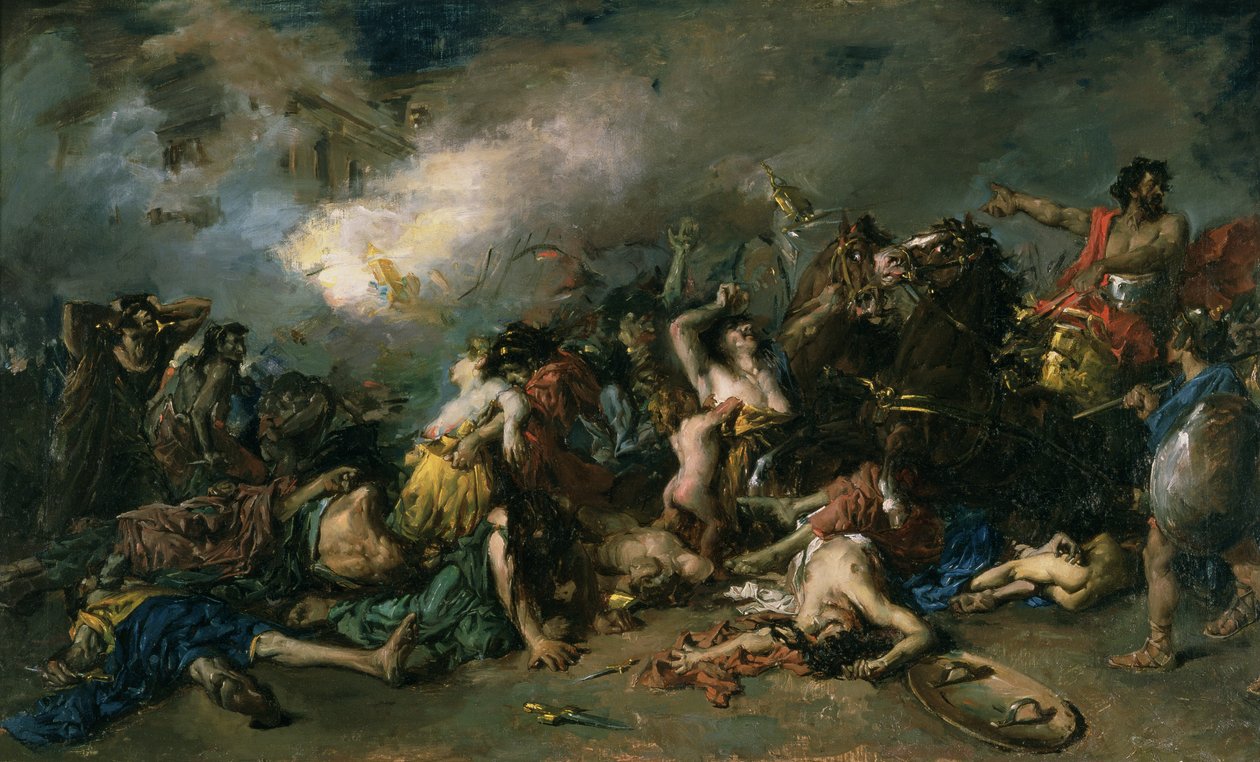 Der letzte Tag von Sagunto im Jahr 219 v. Chr., 1869 von Francisco Domingo Marqués