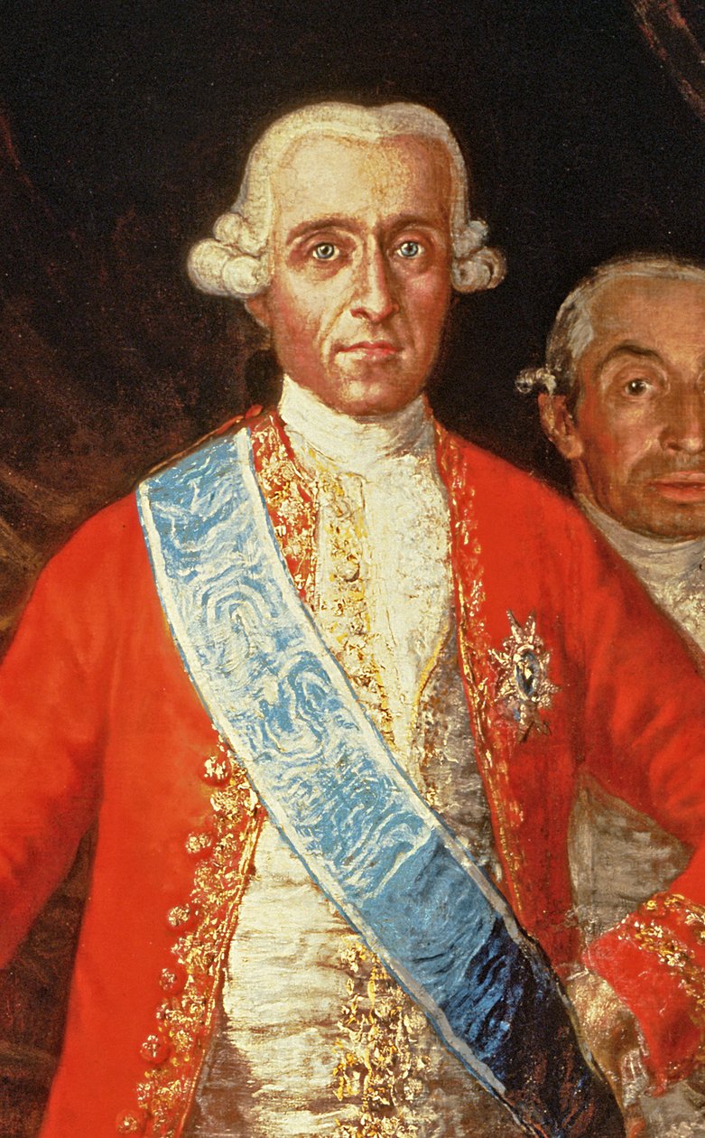 Porträt von Don Jose Monino y Redondo I, Conde de Floridablanca (Detail) von Francisco de Goya