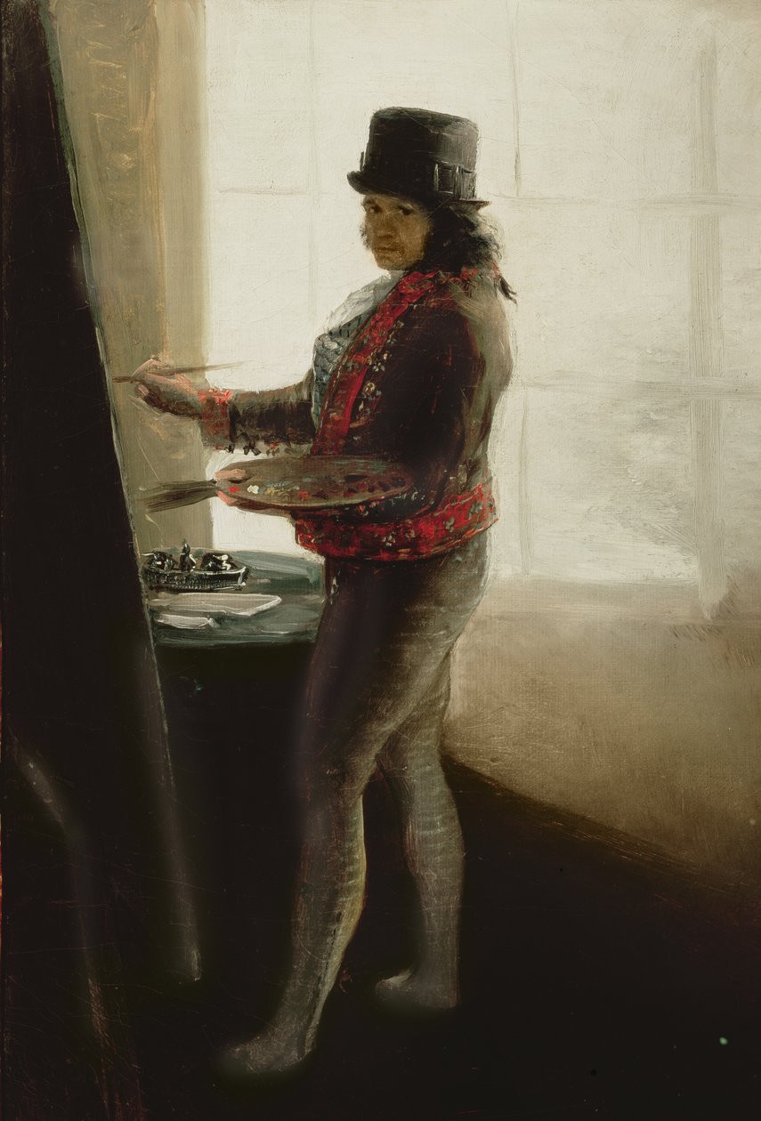 Selbstporträt im Studio von Francisco de Goya