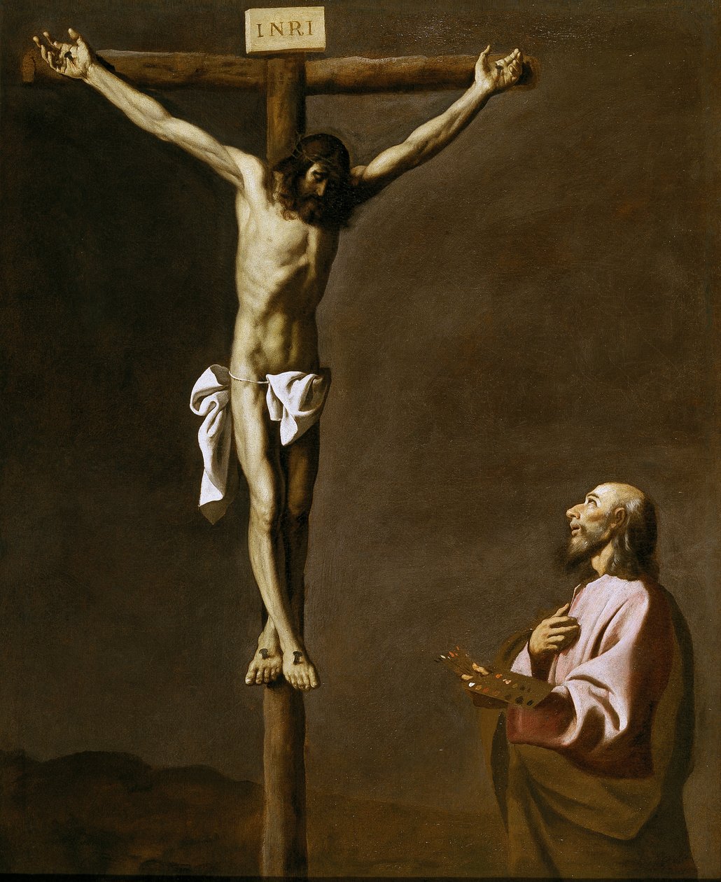 Der heilige Lukas als Maler vor Christus am Kreuz von Francisco de Zurbaran