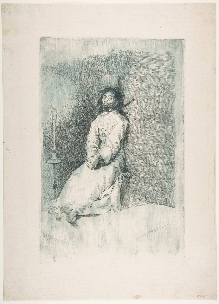 Der Garrotierte El agarrotado von Francisco de Goya