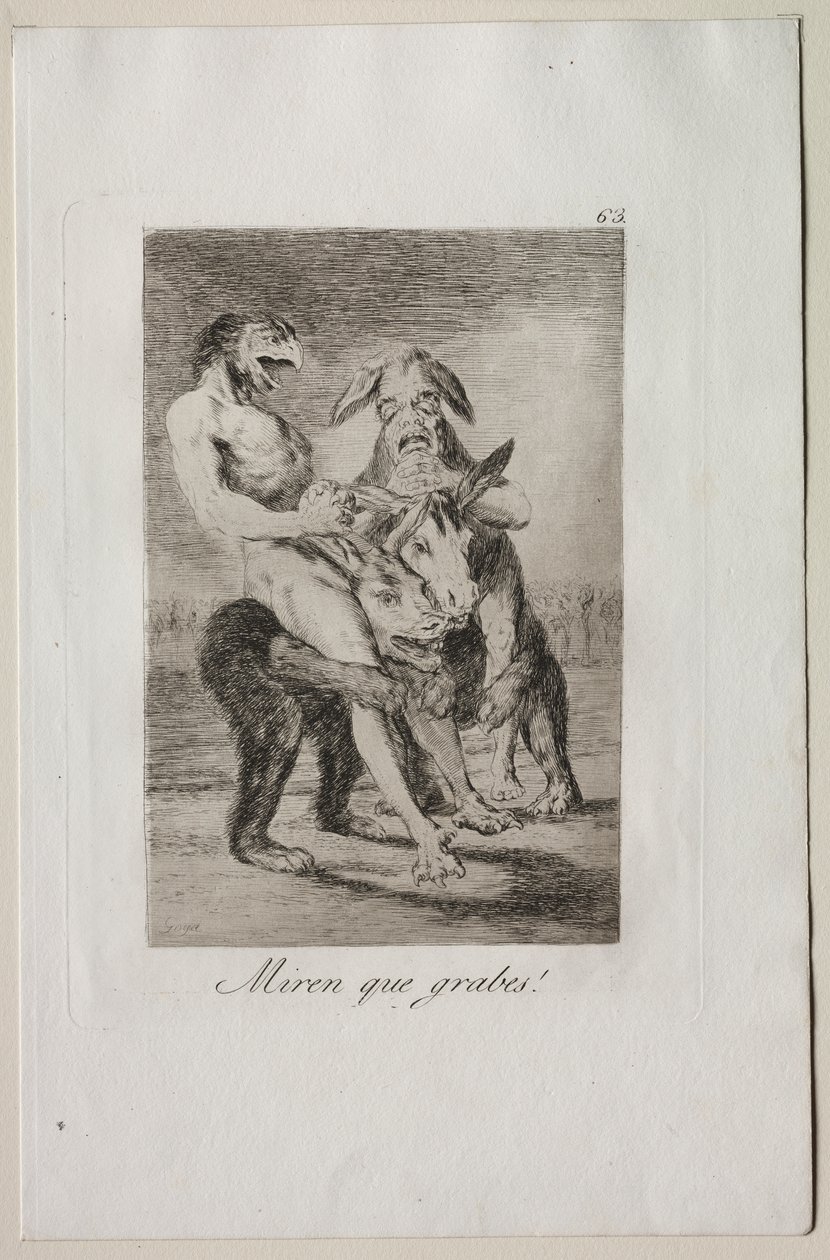 Caprichos: Schau, wie feierlich sie sind! von Francisco de Goya