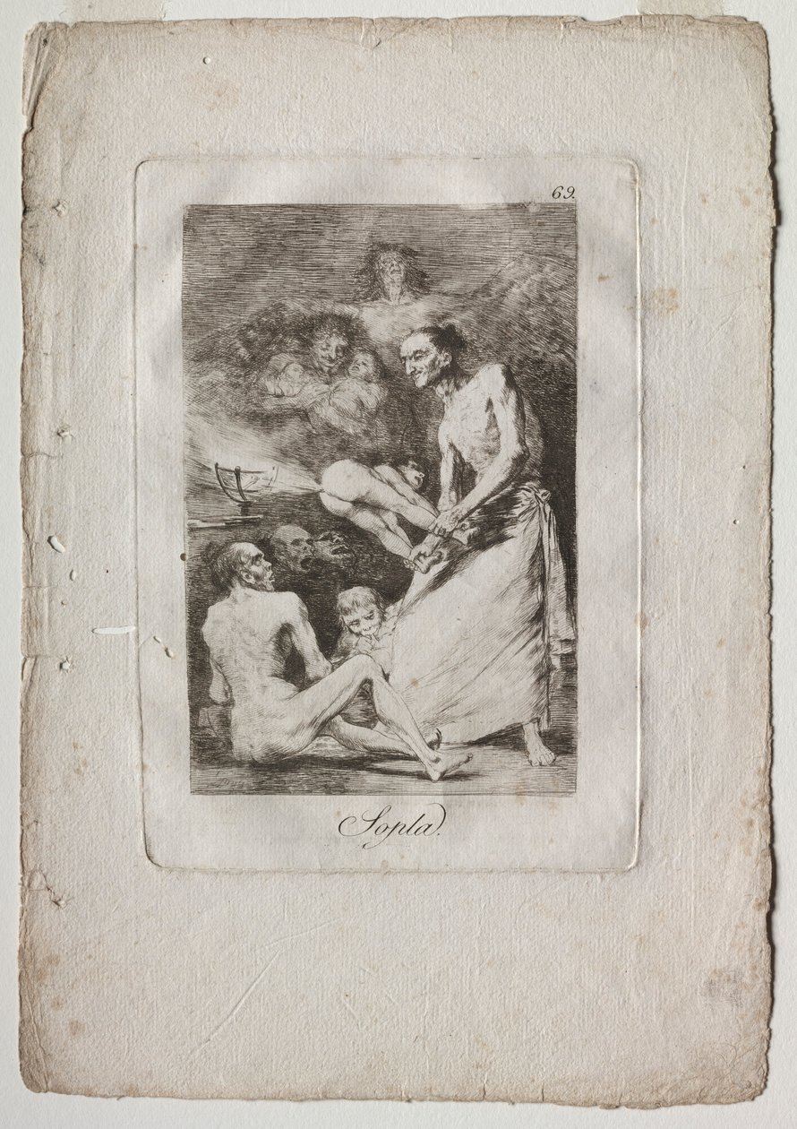 Caprichos: Blasen, 1799 von Francisco de Goya