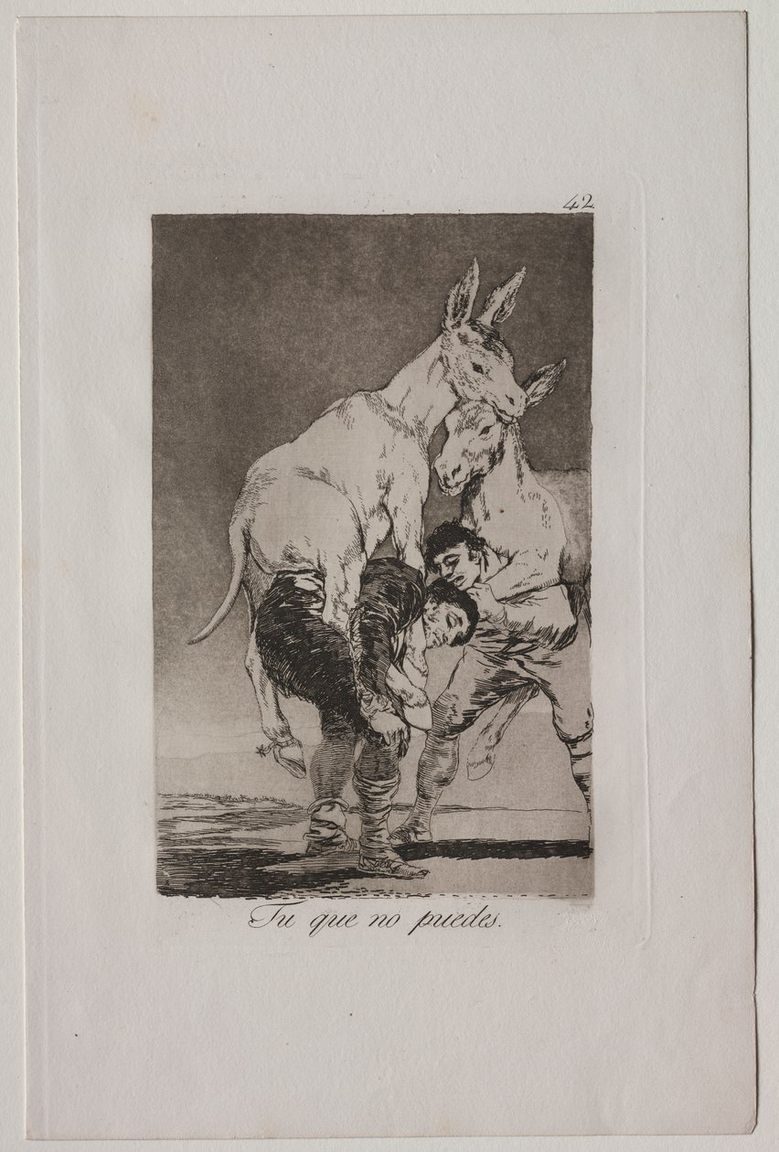 Caprichos: Du, der du nicht kannst von Francisco de Goya