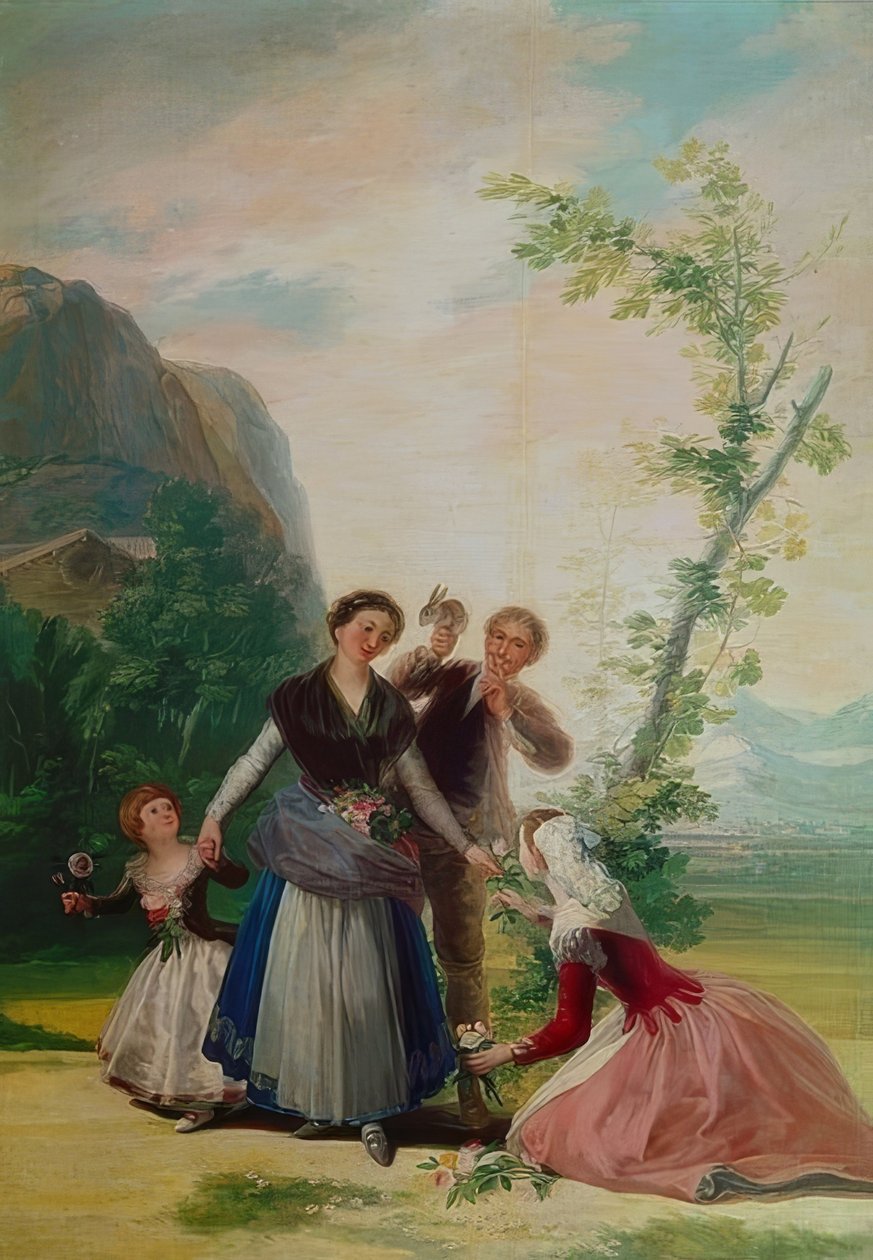 Die Blumenmädchen oder Frühling von Francisco de Goya