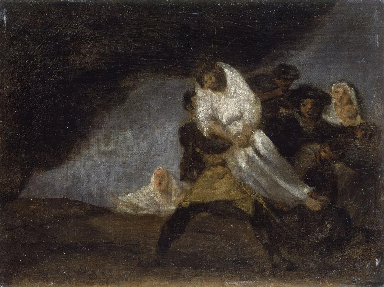 F. de Goya, Erhängter Mönch / Gemälde von Francisco de Goya