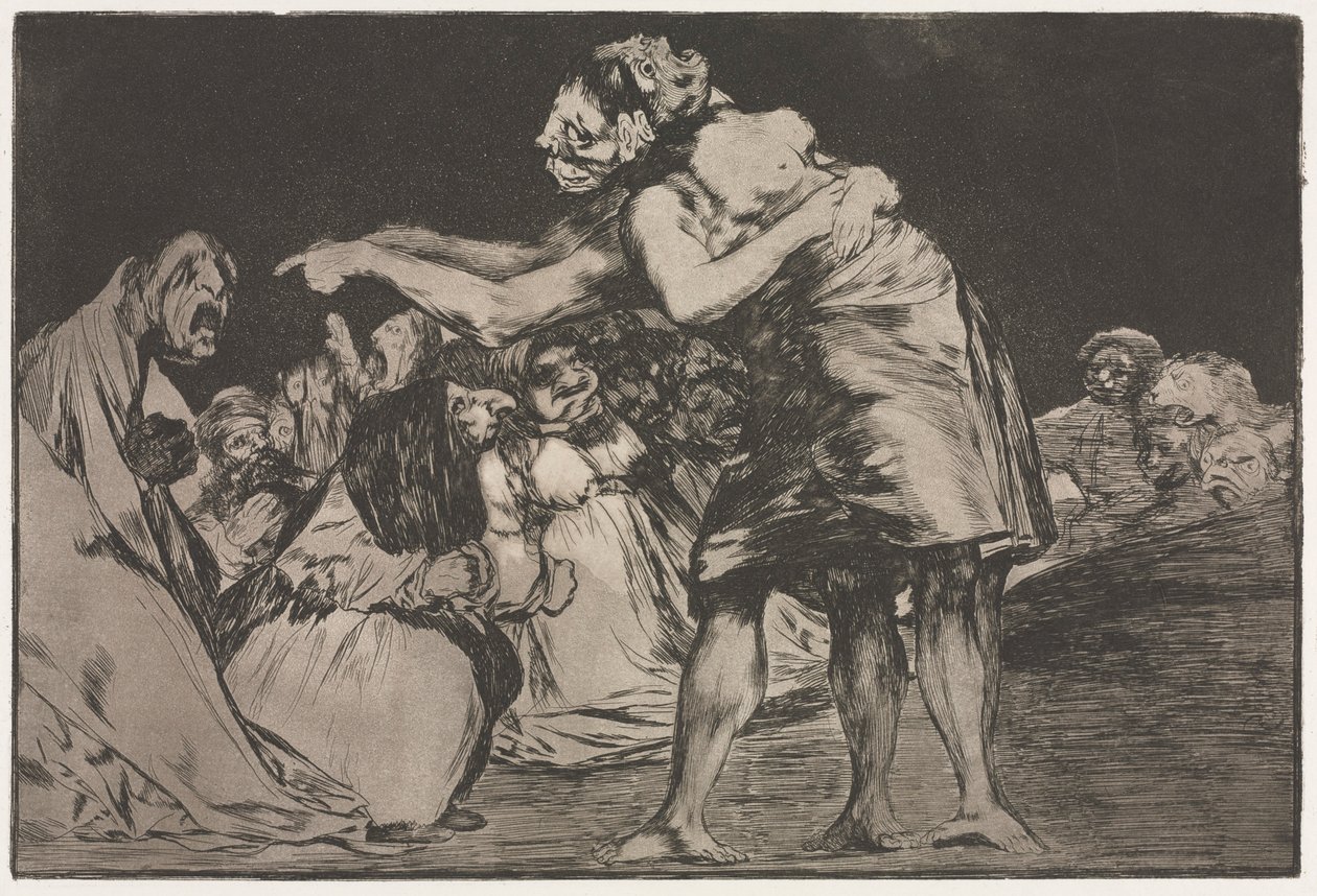 Die Sprichwörter: Ehelicher Unsinn, 1864 von Francisco de Goya