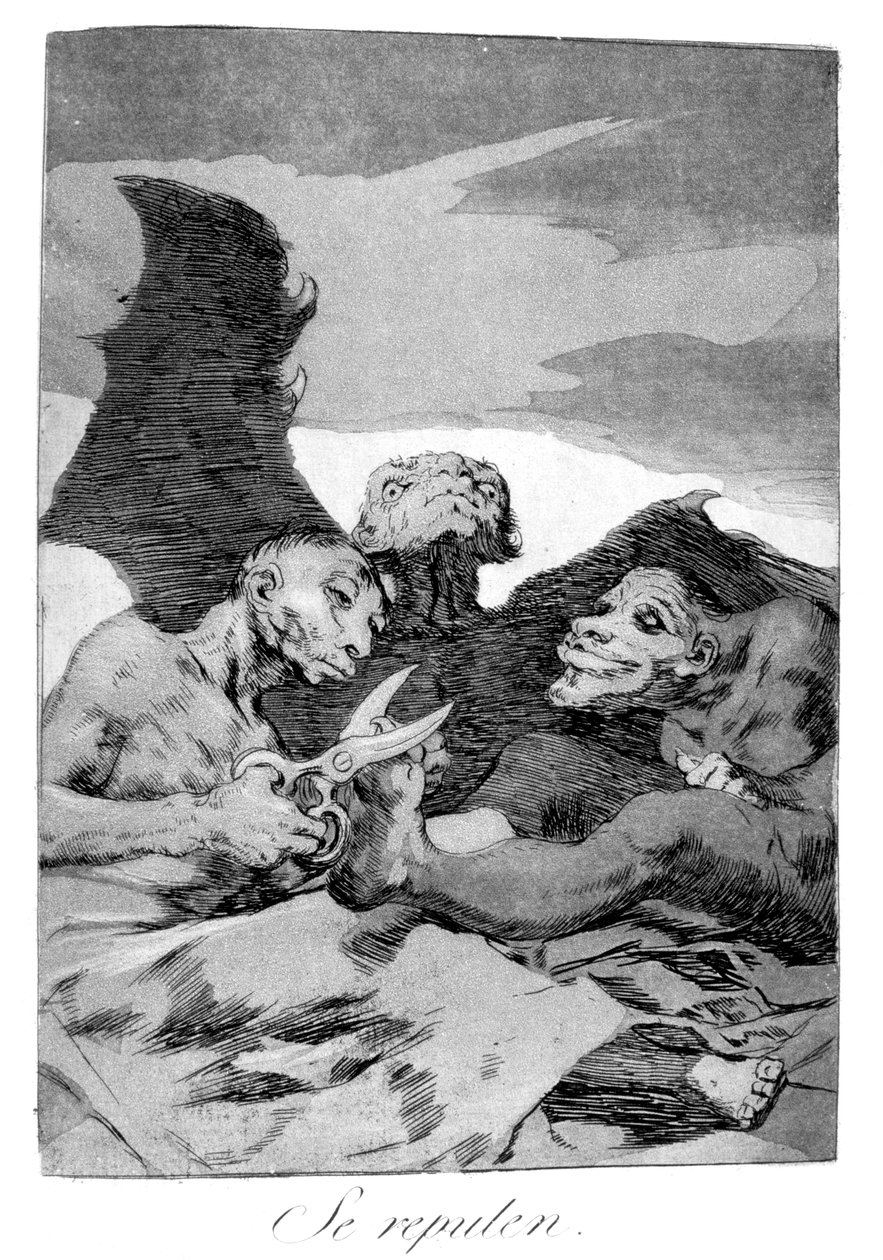 Sie machen sich zurecht, 1799 von Francisco de Goya