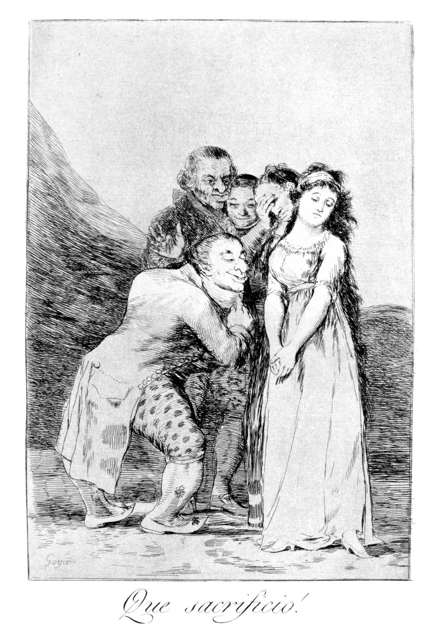 Was für ein Opfer!, 1799 von Francisco de Goya