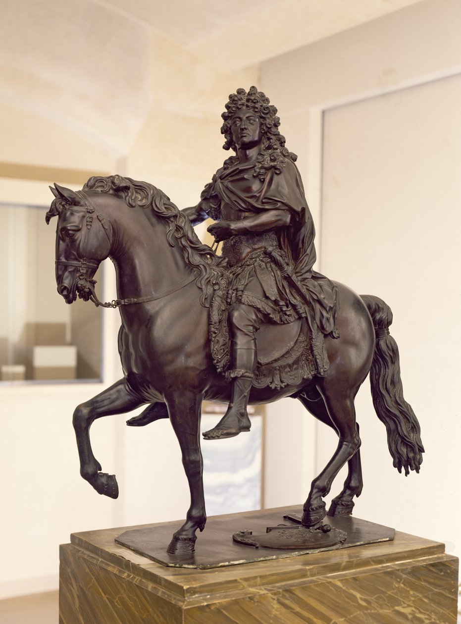 Reiterstatue von Ludwig XIV. im römischen Kostüm, 1699 (Bronze) von Francois Girardon