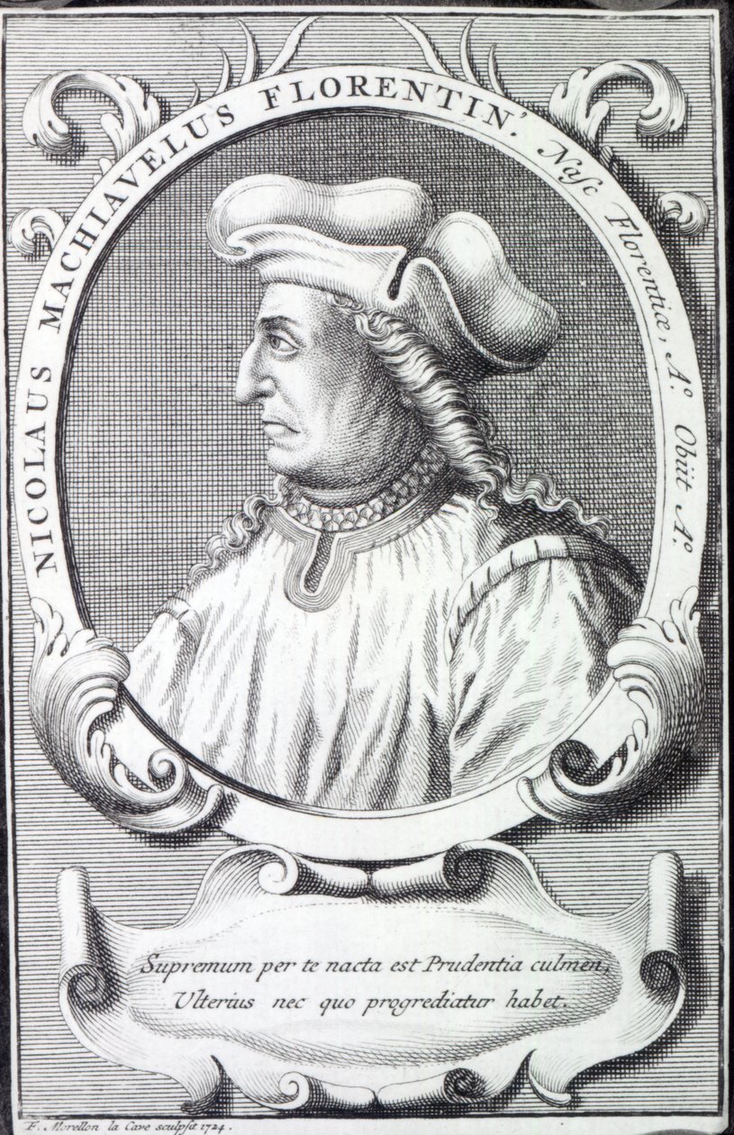 Niccolò Machiavelli, 1724 von Francois Morellon la Cave