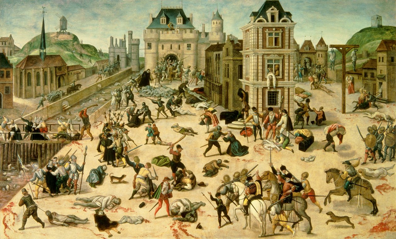 Massaker der Bartholomäusnacht am 24. August von Francois Dubois