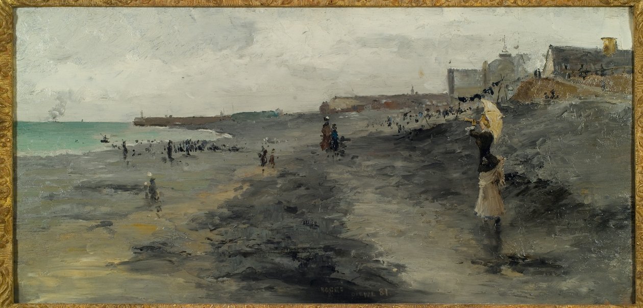 Strand bei Dieppe, 1881 von Frank Myers Boggs