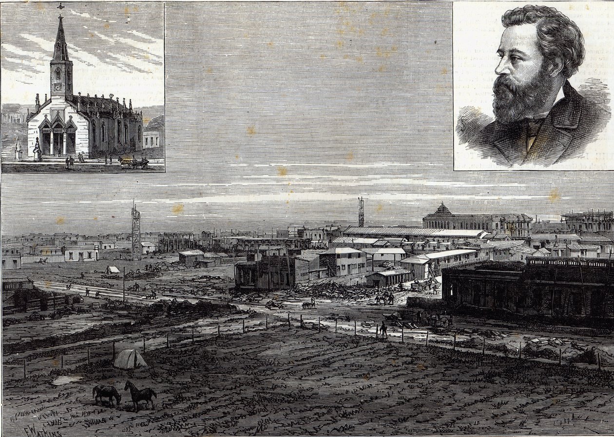 Die neue Stadt La Plata, Buenos Ayres, die Hauptstadt der Argentinischen Republik, aus 