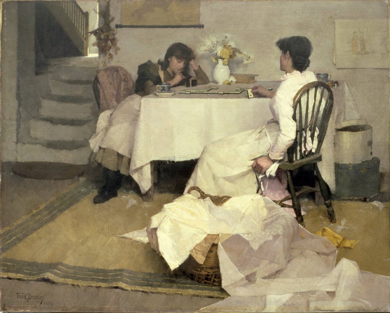 Domino!, 1886 von Frank Bramley