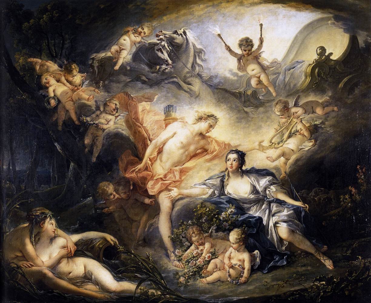 Apollo offenbart seine Göttlichkeit vor der Schäferin Isse von François Boucher