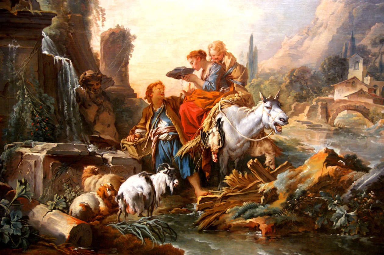 Rast am Brunnen in der Alten Pinakothek von François Boucher