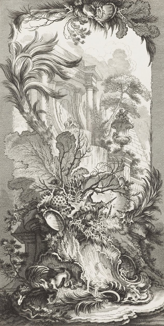 Rocaille (Rokoko-Design) in Nouveaux Morceaux pour des Paravents (Neue Konzepte für Paravents) von François Boucher