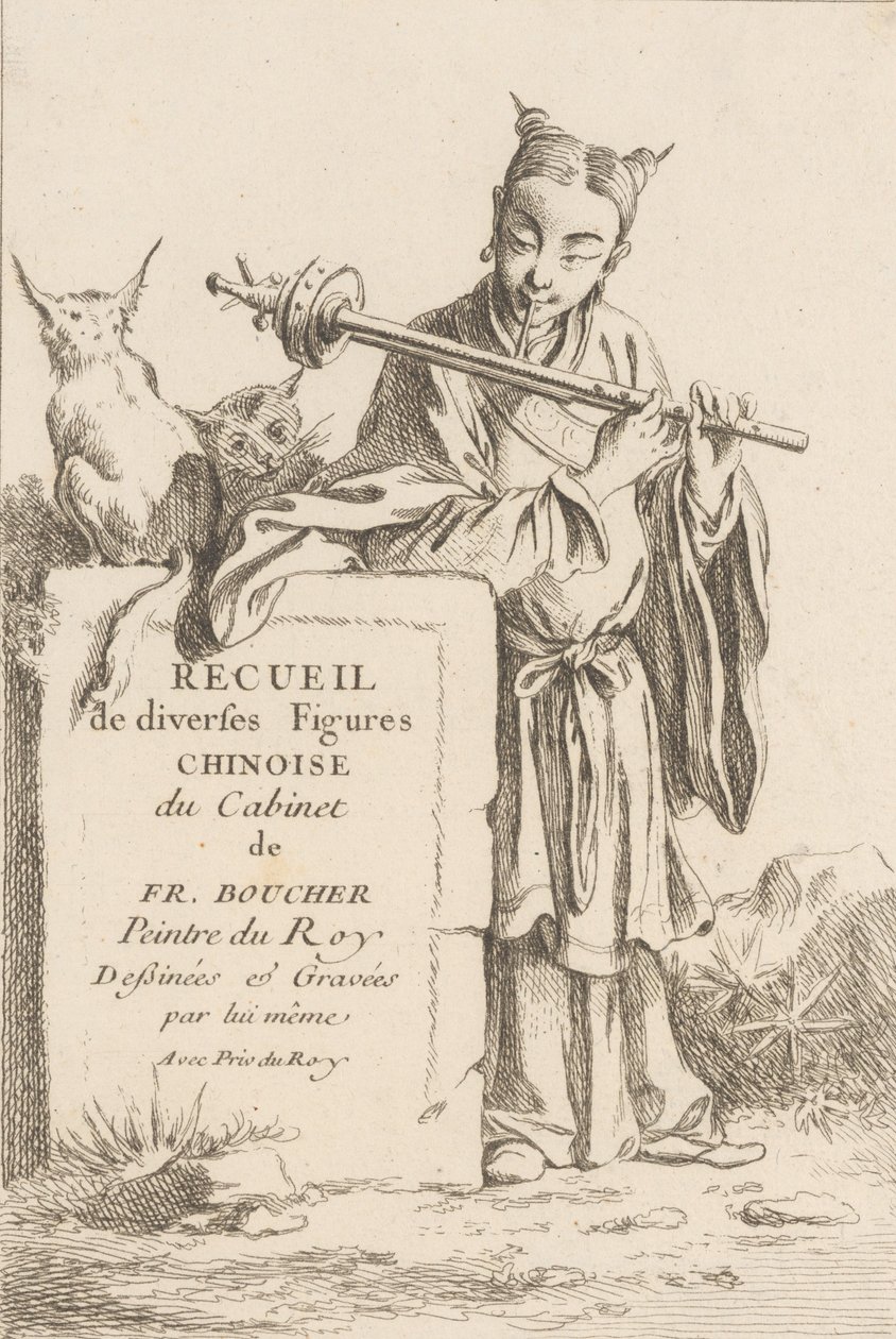 Sammlung verschiedener chinesischer Figuren, 1738-45 von François Boucher