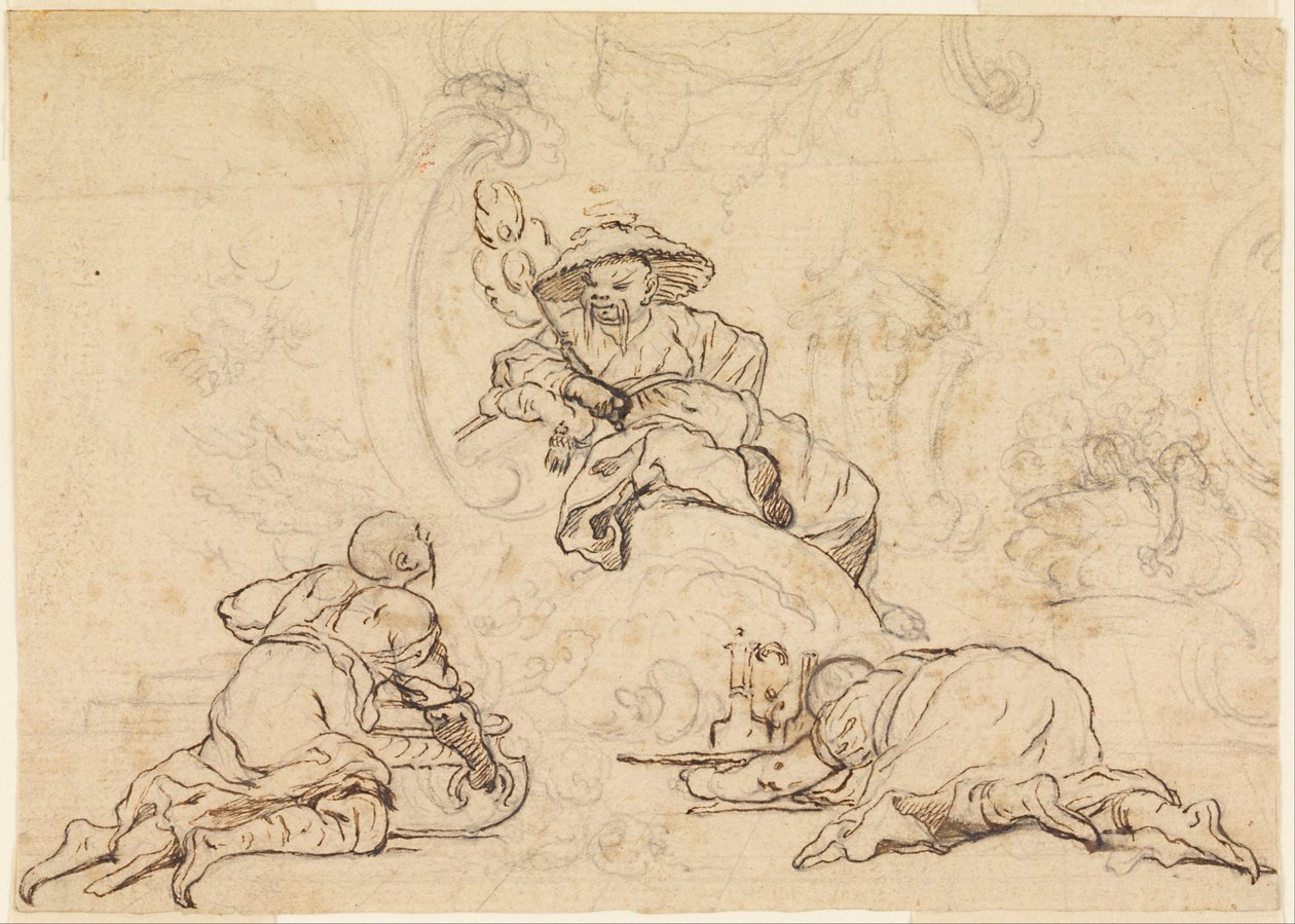 Entwürfe für Chinoiserie-Ornament von François Boucher