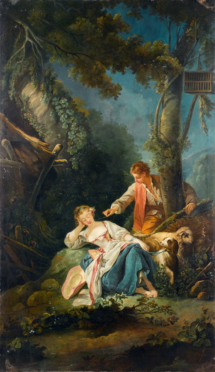 Abend oder Der unterbrochene Schlaf von François Boucher