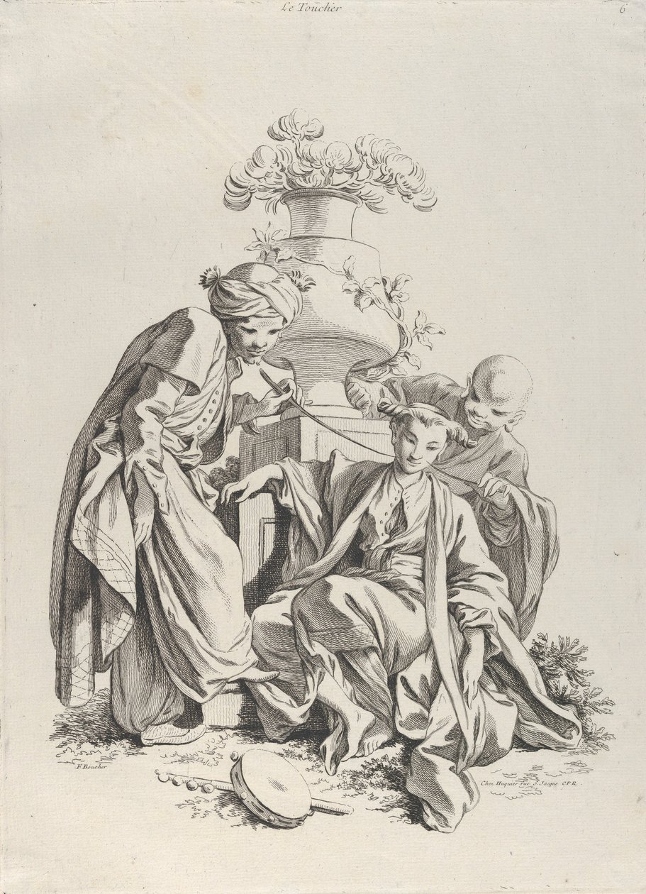 Tastsinn, aus Die fünf Sinne, 1720-70 von François Boucher