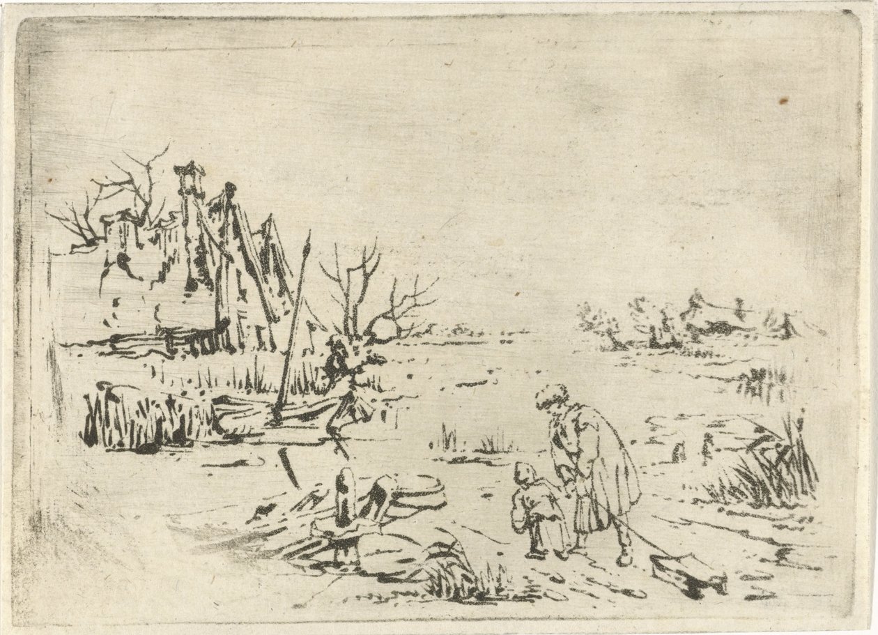 Winterlandschaft mit Bauernhöfen von François Joseph Pfeiffer (II)