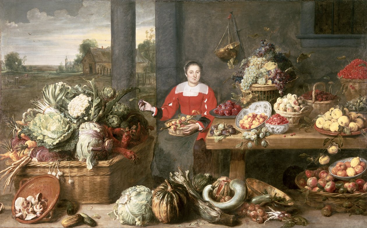 Ein Obststand von Frans Snyders or Snijders