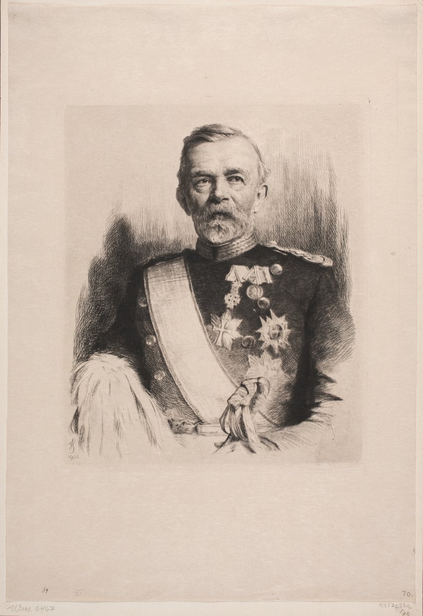 Porträt von Generalmajor L. Koefoed von Frans Schwartz