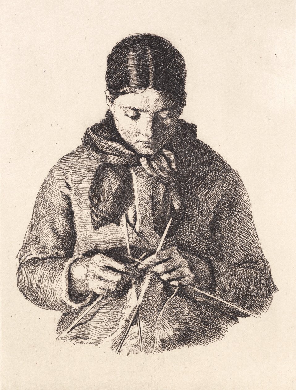 Die Strickerin von Frans Schwartz