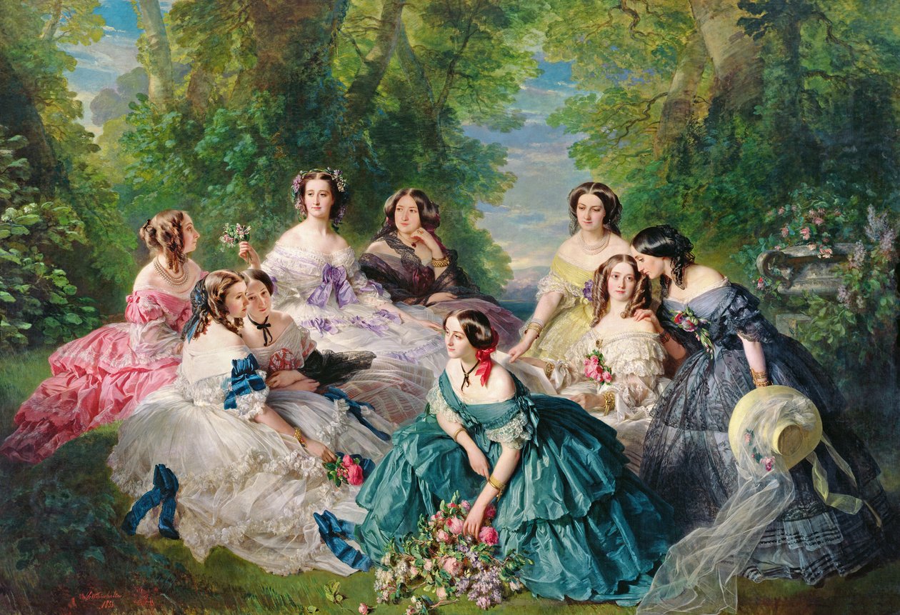 Kaiserin Eugenie (1826-1920) umgeben von ihren Hofdamen, 1855 von Franz Xaver Winterhalter