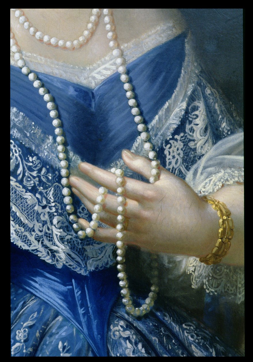 Porträt einer Frau (Detail) von Franz Xaver Winterhalter