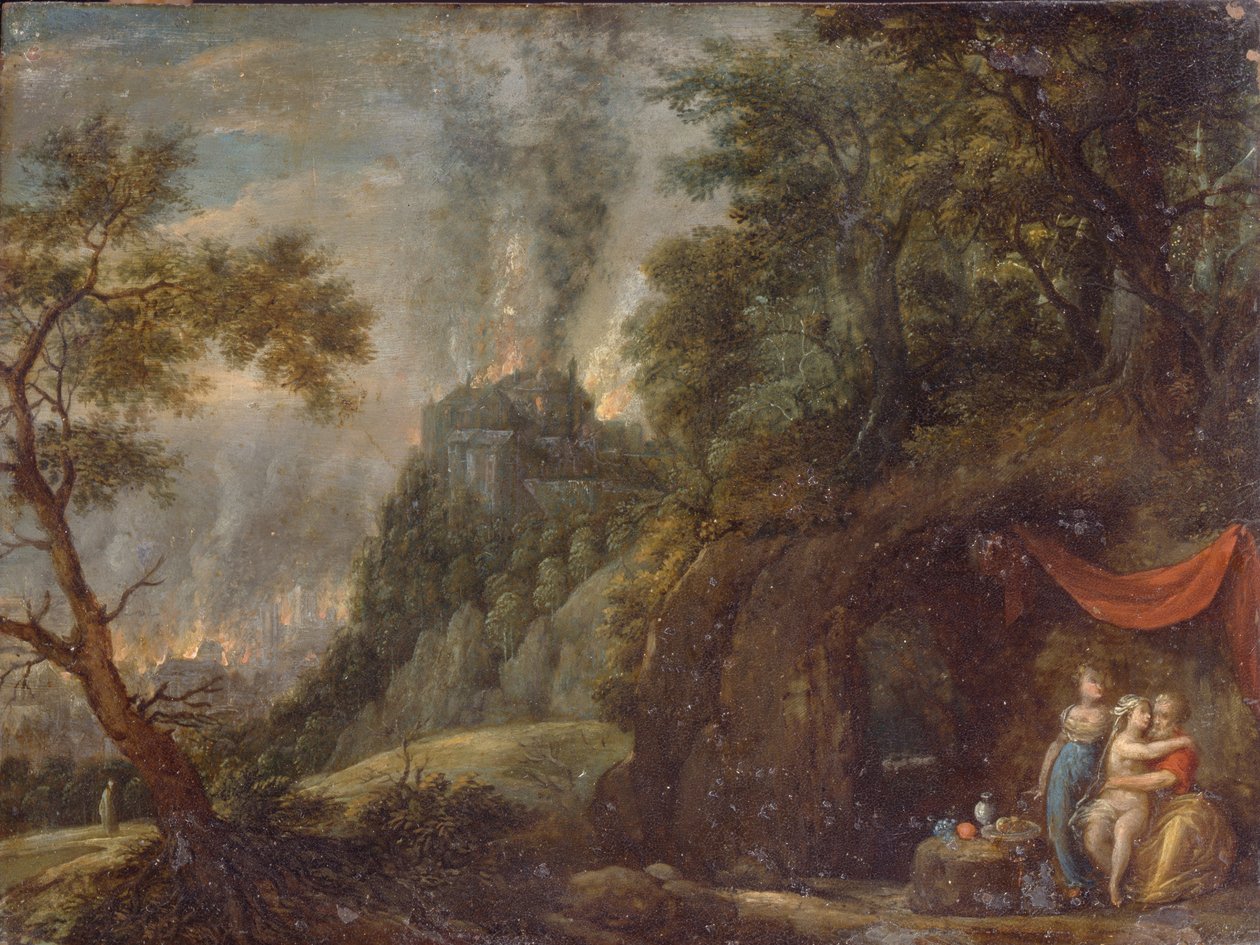 Lot und seine Töchter, 1720er Jahre von Franz Anton Hartmann