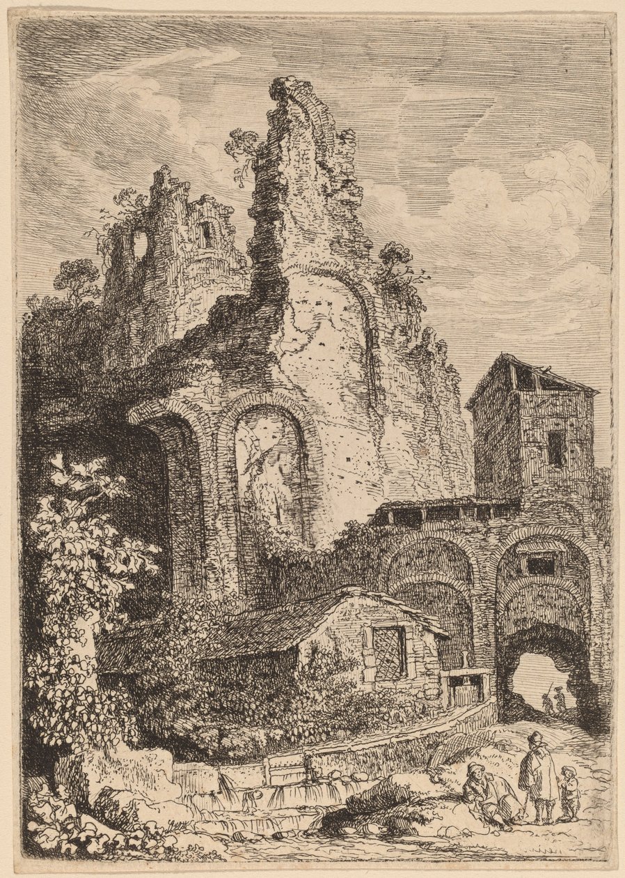 Der alte Palast in Tivoli von Franz Edmund Weirotter