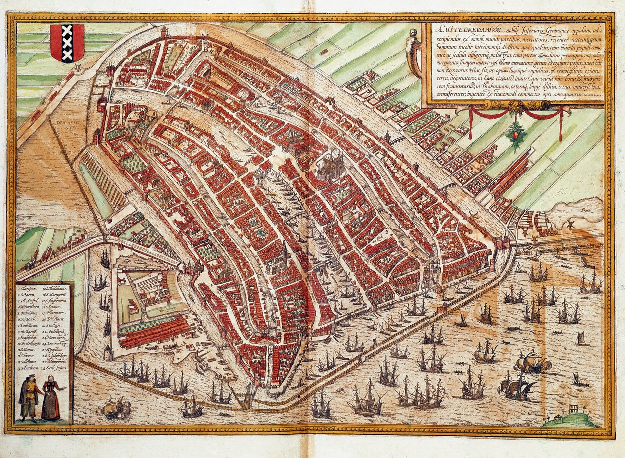 Karte von Amsterdam von Franz Hogenberg