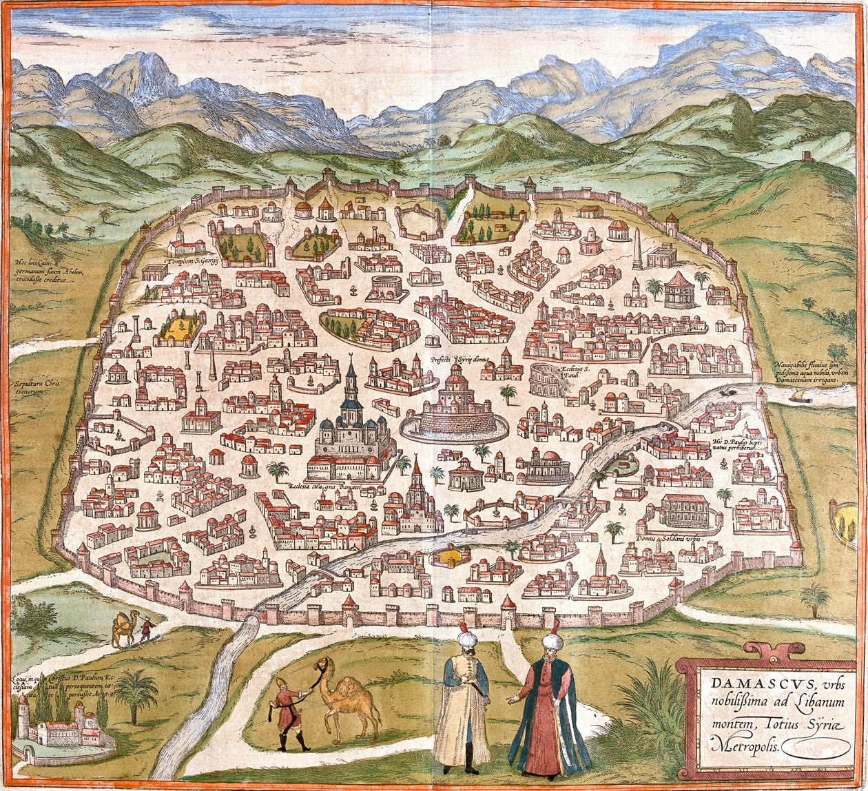Ansicht von Damaskus, Syrien von Franz Hogenberg