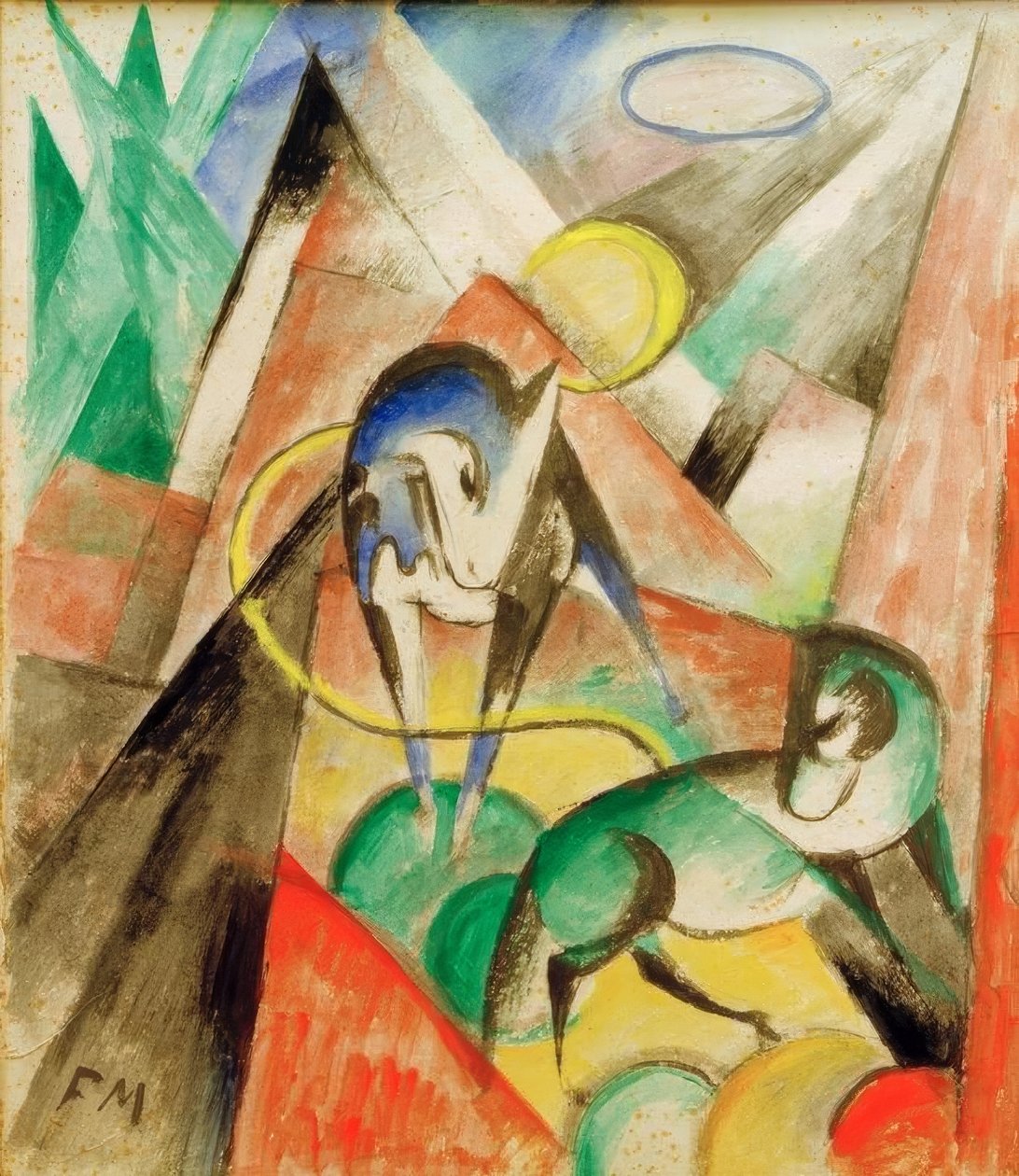 Landschaft mit zwei Pferden von Franz Marc