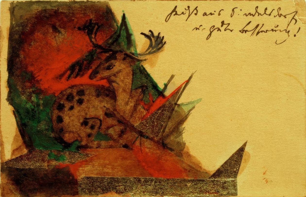 Liegender Hirsch von Franz Marc