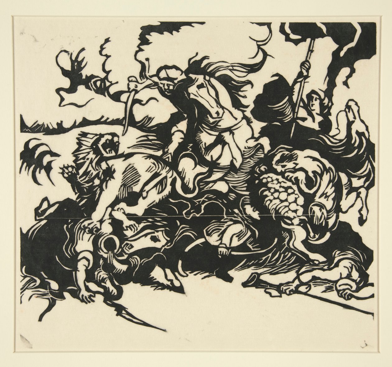 Löwenjagd von Franz Marc