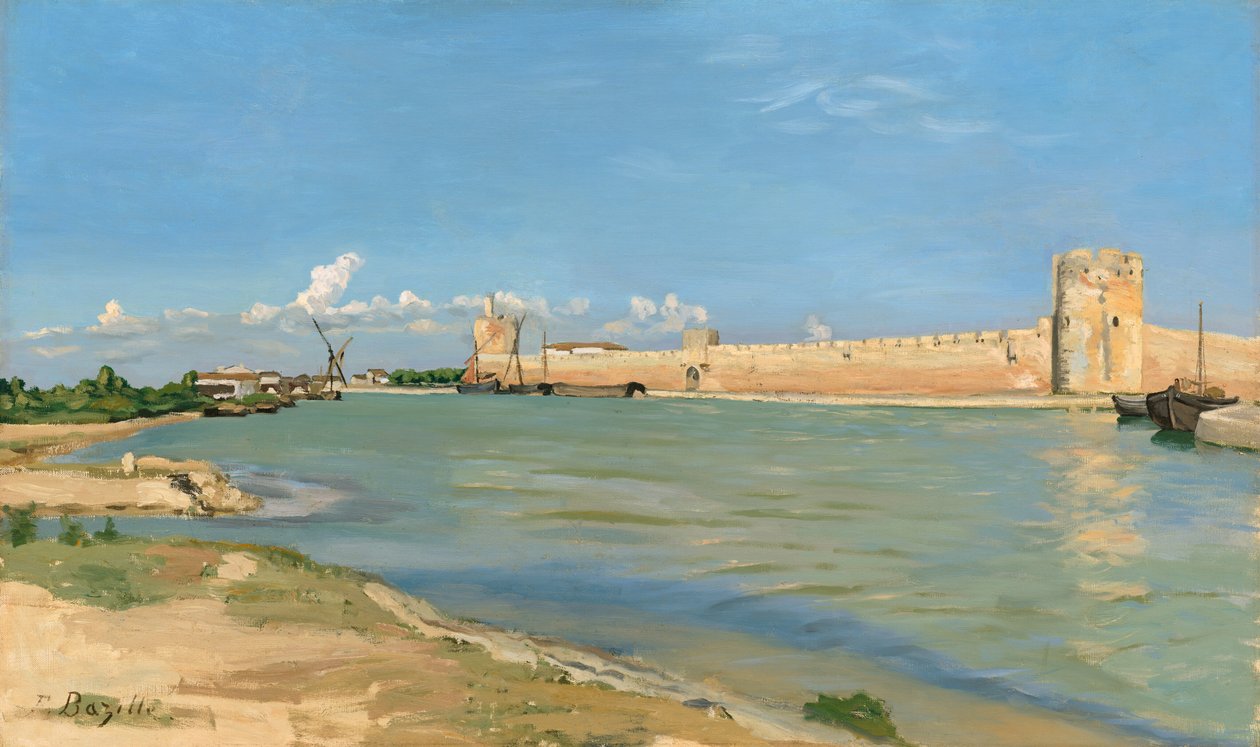 Die westlichen Festungsmauern von Aigues-Mortes von Frédéric Bazille