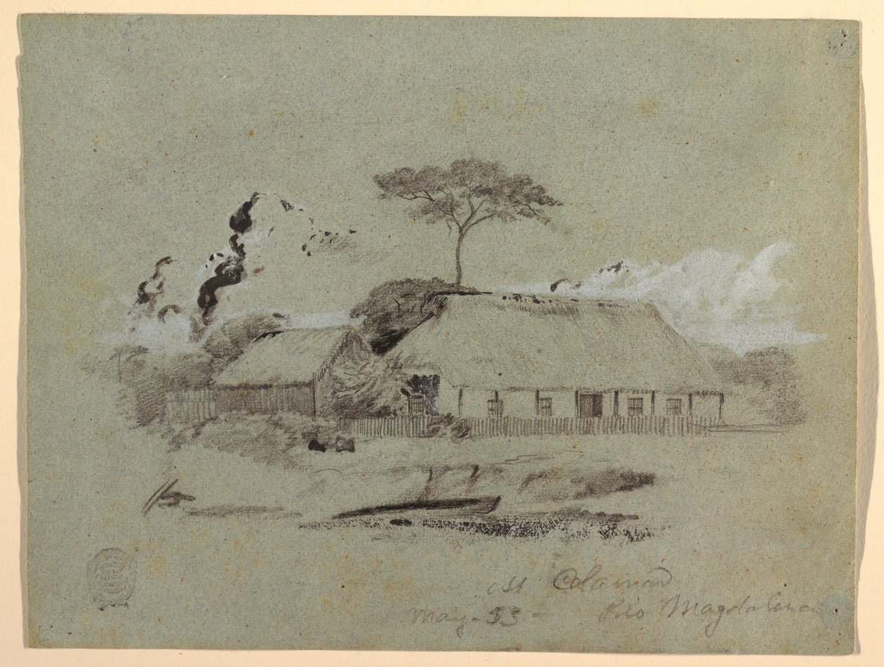 Haus und Schuppen, Calamar, Kolumbien von Frederic Edwin Church