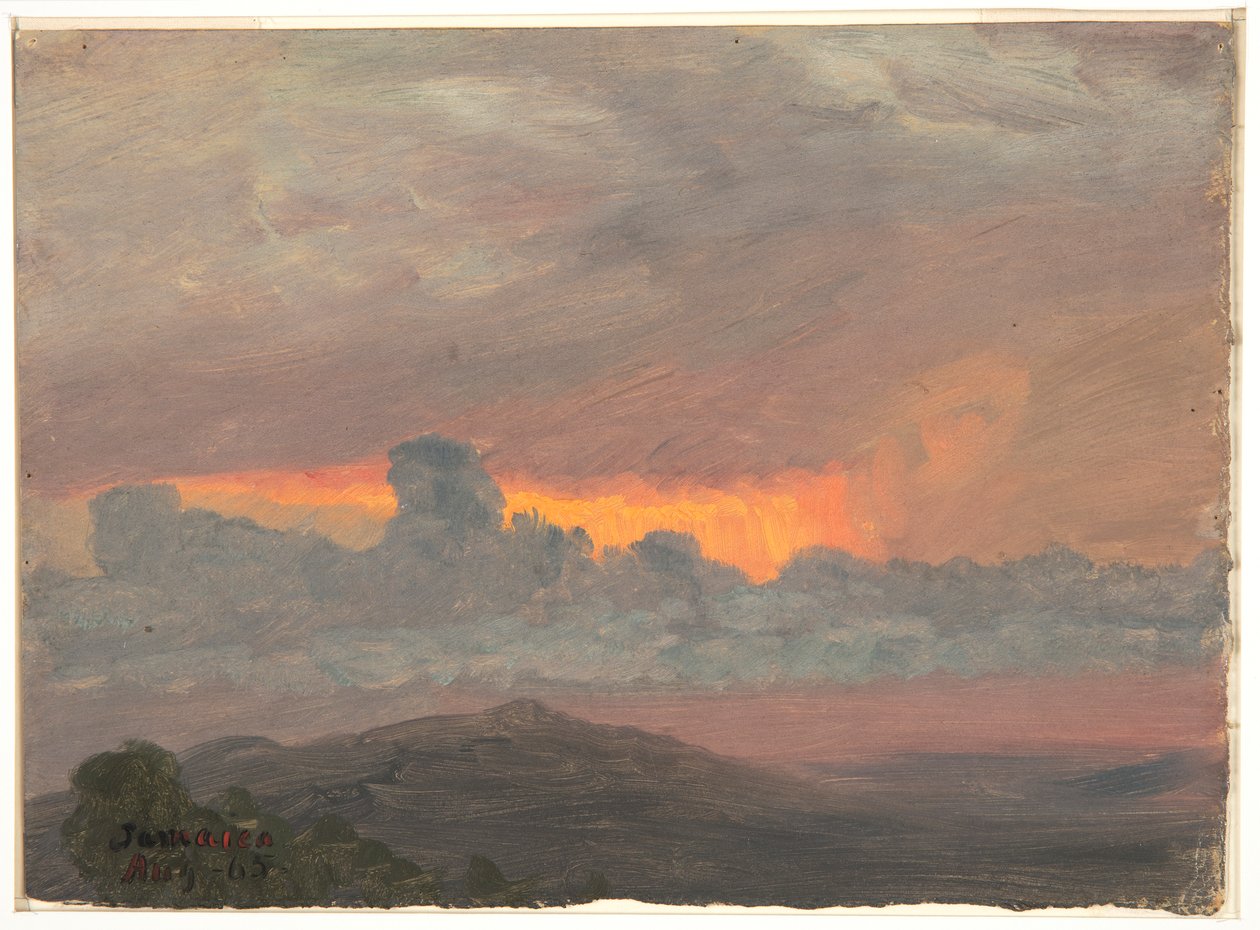 Wolkiger Sonnenuntergang, Jamaika von Frederic Edwin Church