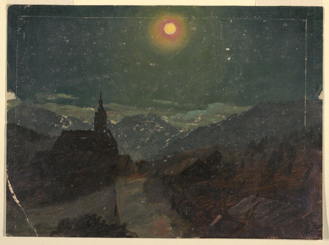 Alpenlandschaft bei Nacht, 1868 von Frederic Edwin Church
